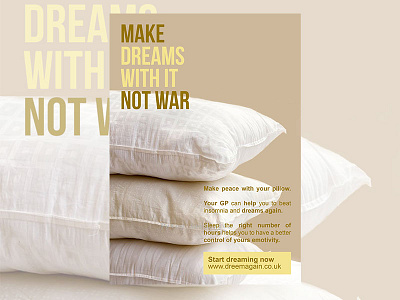 Insomnia awareness campaign advertising awareness campaign insomnia mockups sleep. dream soft color