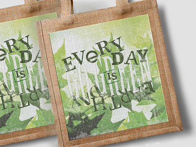 Bag For Life canvas canvas bag eco friendly go green green recycle type typography