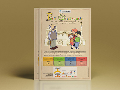Generational bridges a3 a5 children flyer illustration poster