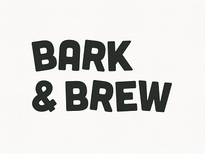 Bark & Brew identity logo typography wordmark