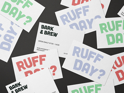 Bark & Brew Contact Cards brand branding design identity typography