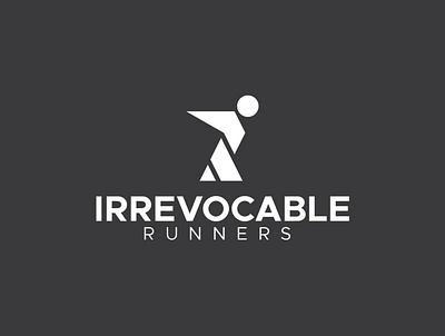 Logo concept for Irrevocable runners branding edgy fast irrevocable jogging logo minimal modern race runner running sleek sport stamina straight lines strength