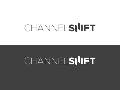 Logo concept - Channelshift branding channel communication creative edgy h logo media minimal shift wordmark