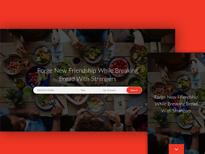 Socialise Over Food concepts design food food apps food sharing landing page mobile app social socialapp ui ux webapp