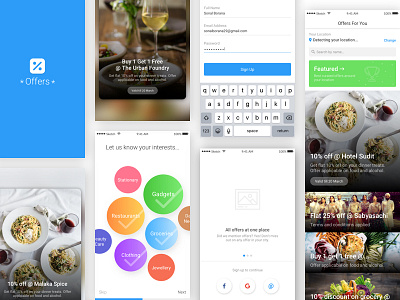 Offers App android concepts discount app fashion food ios minimalist mobile app offers app ui ux