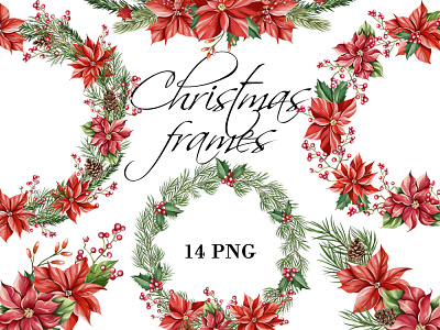 Christmas wreath clipart png.