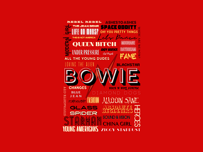 BOWIE design graphic design illustration poster design