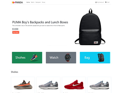 Panda E-Commerce ui web design