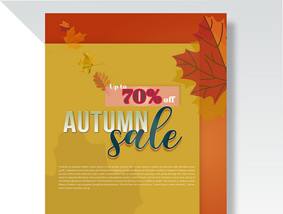 autumn sale template autumn colourfuk design illustration leaf maple tranding