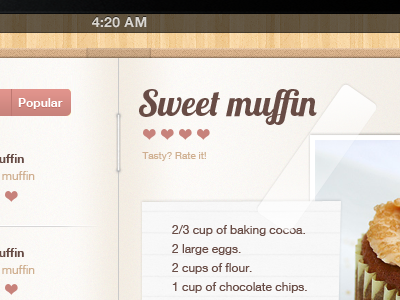Muffins :) book cook ipad