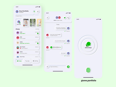 Chit Chat App Mobile Neomorphism Design app chat app design application branding chat chat app chat application chatbox chatting clean design mobile app mobile design neomorphism product design skeumorphism ui uiux ux whatsapp