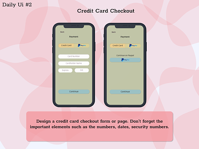 DailyUI Challenge Day 2 Credit Card Checkout
