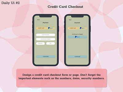 DailyUI Challenge Day 2 Credit Card Checkout app dailyui design illustration ui ux