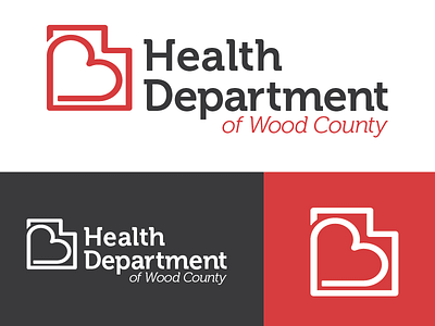 Wood County Health Department bold county department health hometown logo mark wood