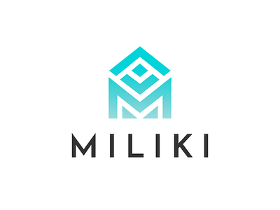 Miliki Real Estate: Logo Design branding design identity lettermark logo made by stino minimal real estate vector