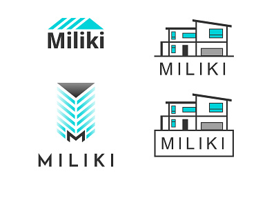 Miliki Logo Design Alternative Concepts branding identity logo made by stino minimal real estate vector