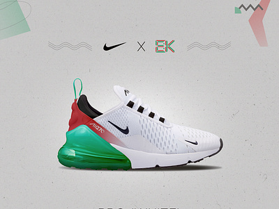Eliud Kipchoge X Nike Air Max 270, "BRG" in white athletics kenyan madebystino sneakerdesign sneakers