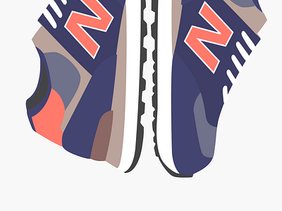 New Balance 574 artbystino illustration new balance shoes vector