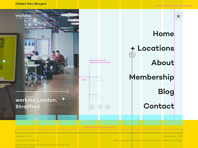 Navigation Redlines adobe xd design grid grid layout navigation ui website website design xd