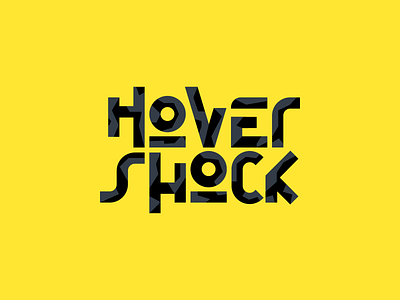 Identity for HoverShock, a fast paced and physics based multipla branding design gaming geometry graphicdesign identity logo logotype portugal type art typeface typography