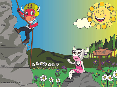 Ilustración Camping Bravoplaya adobeillustator characterdesign