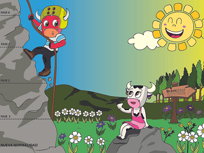 Ilustración Camping Bravoplaya