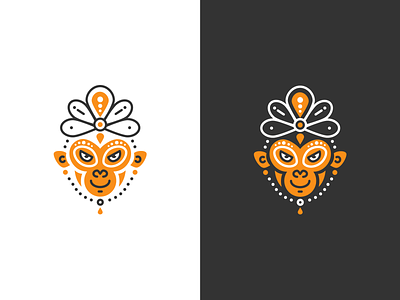 Monkey Logo african branding creative design digital gypsy hindi illustration indian logo monkey