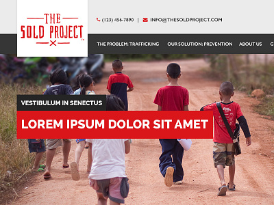 The Sold Project Website Design charity website website design