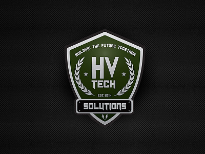 HV Tech Solutions Logo Design army logo logo design military logo shield logo