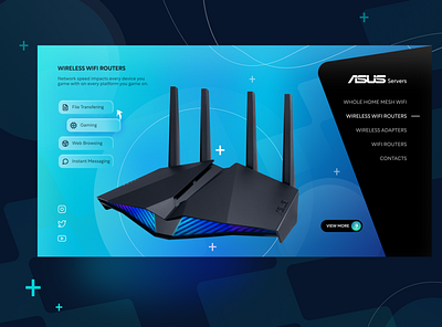 Router Landing Concept design landing technology ui ux