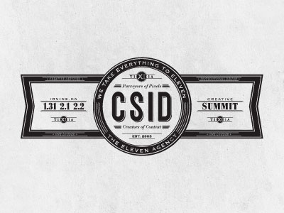 CSID Creative Summit logo typography