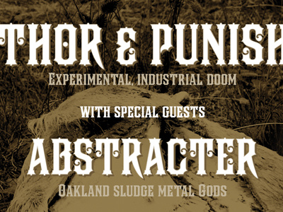 AUTHOR & PUNISHER Poster brass gig poster gold metal skull typography