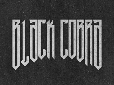 Black Cobra black cobra gig poster metal typography