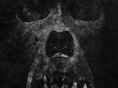 All Hail the Yeti Poster black gig poster metal poster skull white