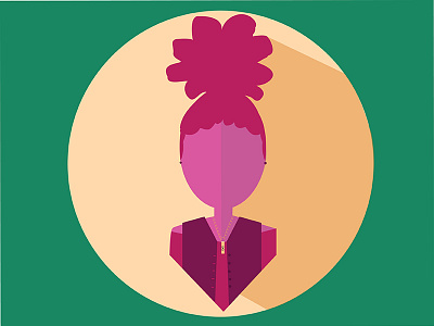 Personal Icon/Logo (Nicole McEwan) afro avatar flatdesign girl graphicdesign illustration logo puff