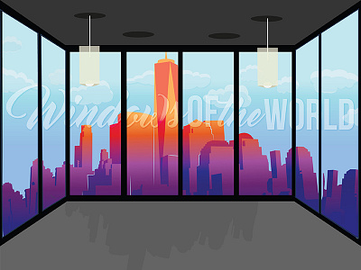 Windows of the World (Daytime) apartment city graphicdesign illustration landscape lights views window windows
