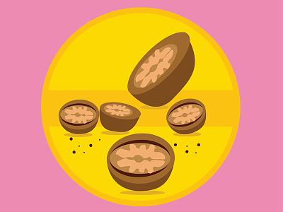 Walnuts eat food graphicdesign health illustration logo nuts peanuts plants walnuts