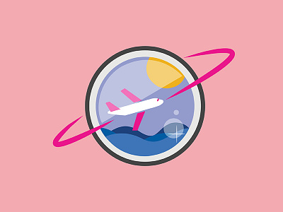 Travel airplane fish globe graphicdesign illustration logo travel