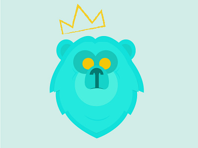 Bear With Me King animal bear illustration logo