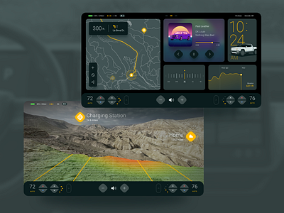 Concept UI for Rivian app automobile automotive automotive ui illustration ui uidesign uiux