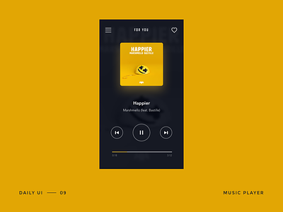 Day 09 - Music player app design ui web