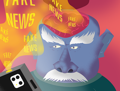 Fake News adobe artwork colorfull conceptual design digitalart emotion illustration illustrator modern typography vector