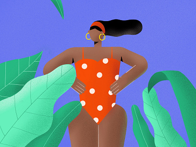 Aruba Girl beach character design design drawing girl illustration ipad procreate vector