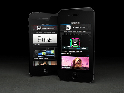 Paradise Design Mobile iphone mobile portfolio responsive