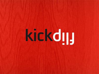 KickFlip Creative logo brand logo type treatment