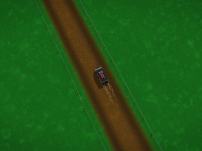rack focus 3d animation c4d cinema 4d cinema4d drone focus gif illustration mograph motion design motion graphics van
