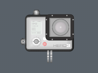 Gopro Hero 3 Isometric 3d camera cinema4d gopro hero3 model render