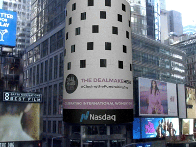 The Deal Make Hers - NASDAQ 4 Times Square 3d advertising animation c4d cinema4d dimensional gif motion design nasdaq