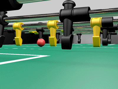 Foosball Shot 3d animation c4d cinema4d dynamics foosball motion design