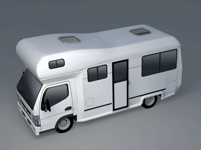 RV building time build c4d cinema 4d gif illustration loop